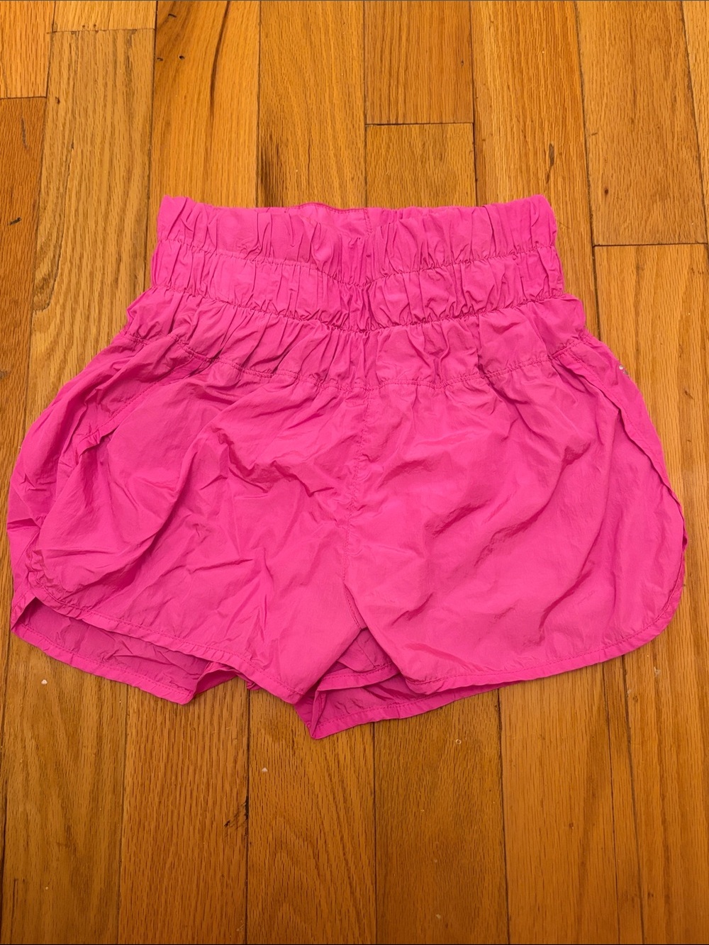 Free People Bright Pink Elastic Waist Athletic Shorts Size Small